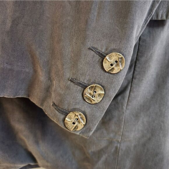 SAKS FIFTH AVENUE Real Clothes Silk Navy Blue Blazer Light-weight Suit Jacket - Picture 4 of 12